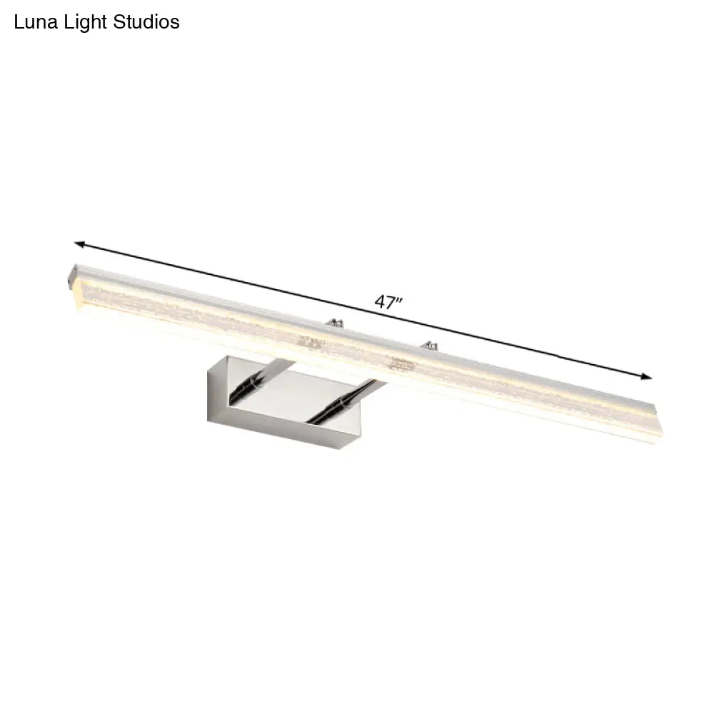 DecorBites™ DecorBites™ Adjustable Chrome Crystal Linear Wall Light for Bathroom Vanity - 16"/23.5"/31.5" Wide - Warm/White Light