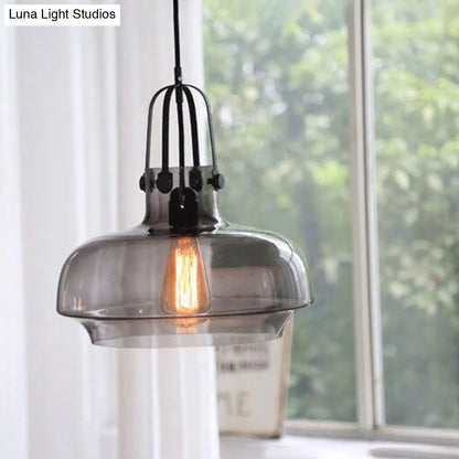 Adjustable Cord Pendant Lamp - Modern Grey/White/Clear Glass - 7"/9.5"/13" Wide