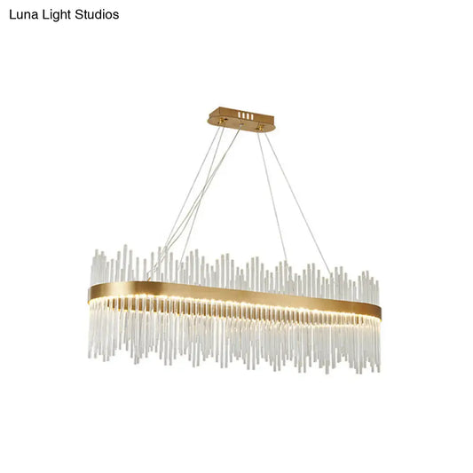Lámpara colgante de araña de cristal ajustable con forma de tambor para salas de estar modernas
