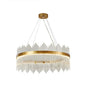 Adjustable Glass Crystal Drum Chandelier Pendant Light for Modern Living Rooms