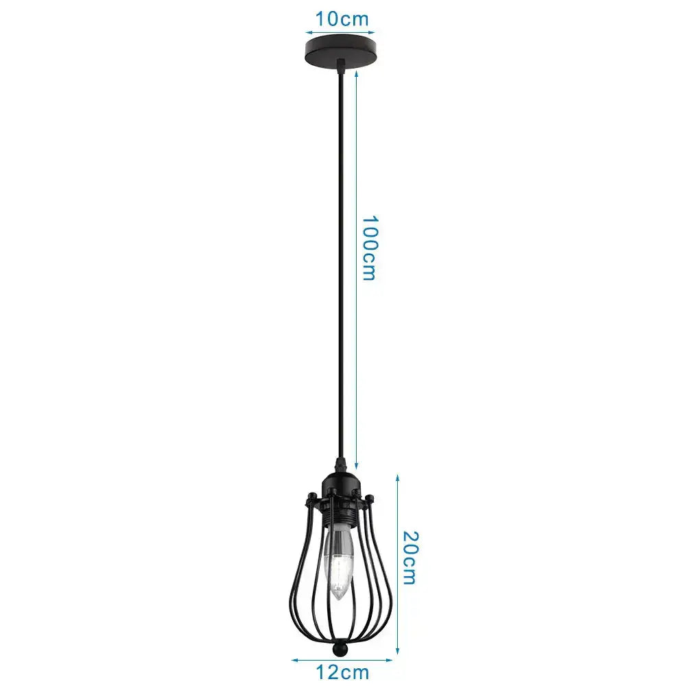 Black wrought iron decorbites adjustable industrial wall light with wire cage design and exposed bulb for bedroom and hallway