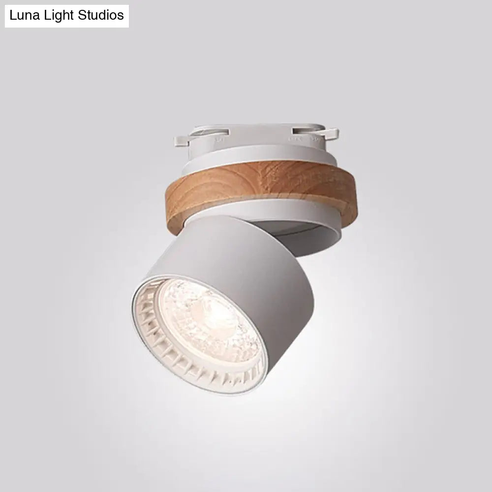 DecorBites™ DecorBites™ Adjustable LED Grey/Green/White Flush Mount: Modern Metallic Cylindrical Flush Lighting in Macaron Style