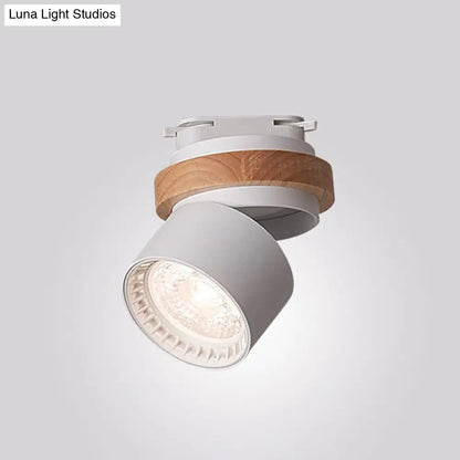 DecorBites™ DecorBites™ Adjustable LED Grey/Green/White Flush Mount: Modern Metallic Cylindrical Flush Lighting in Macaron Style