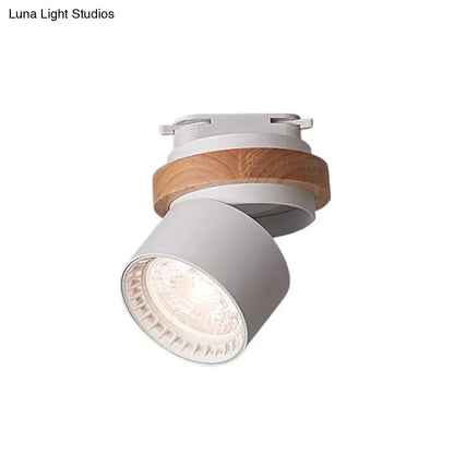 DecorBites™ DecorBites™ Adjustable LED Grey/Green/White Flush Mount: Modern Metallic Cylindrical Flush Lighting in Macaron Style