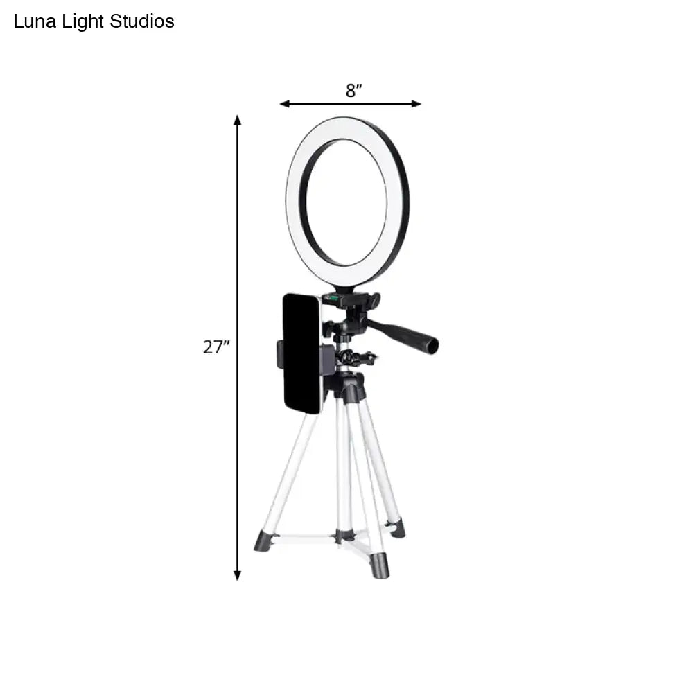 DecorBites™ DecorBites™ Adjustable LED Ring Lamp with Tripod Stand for Minimalistic White Vanity Lighting