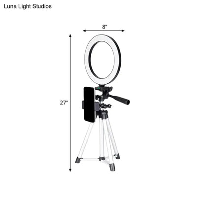 DecorBites™ DecorBites™ Adjustable LED Ring Lamp with Tripod Stand for Minimalistic White Vanity Lighting