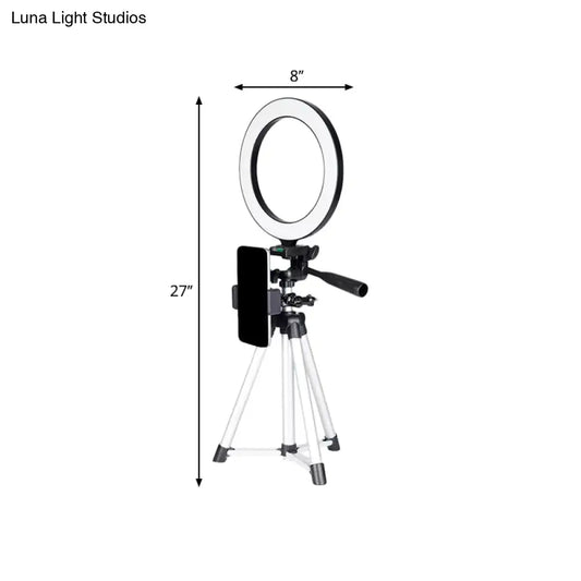DecorBites™ DecorBites™ Adjustable LED Ring Lamp with Tripod Stand for Minimalistic White Vanity Lighting
