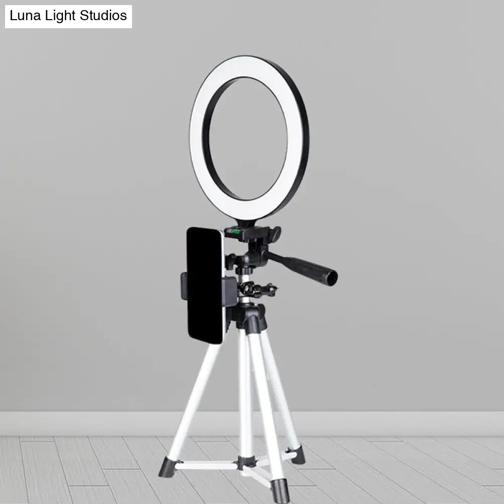 DecorBites™ DecorBites™ Adjustable LED Ring Lamp with Tripod Stand for Minimalistic White Vanity Lighting