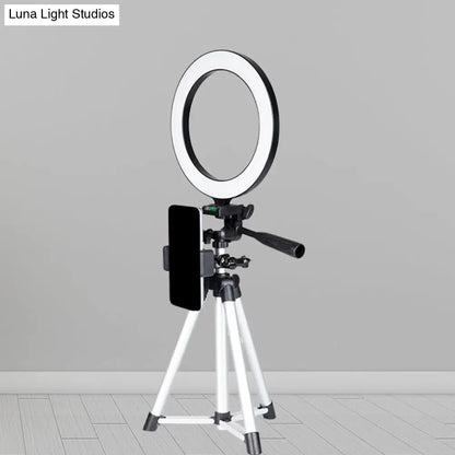 DecorBites™ DecorBites™ Adjustable LED Ring Lamp with Tripod Stand for Minimalistic White Vanity Lighting