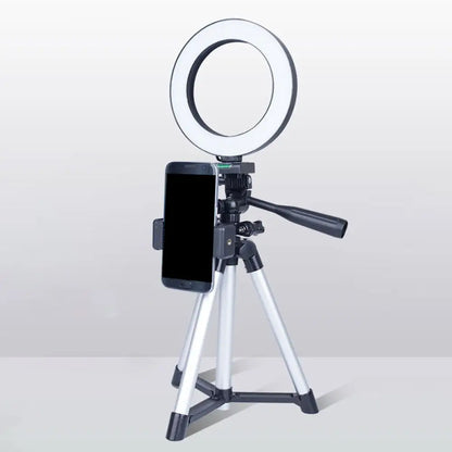 DecorBites™ DecorBites™ Adjustable LED Ring Lamp with Tripod Stand for Minimalistic White Vanity Lighting