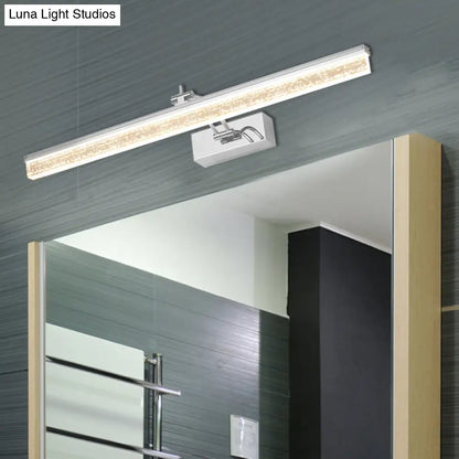 إضاءة تزيين LED قابلة للتعديل من DecorBites™‎ بلون الكروم العصري - تصميم خطي من الأكريليك، خيار الإضاءة الدافئة/البيضاء - عرض 16 بوصة/23.5 بوصة/31.5 بوصة