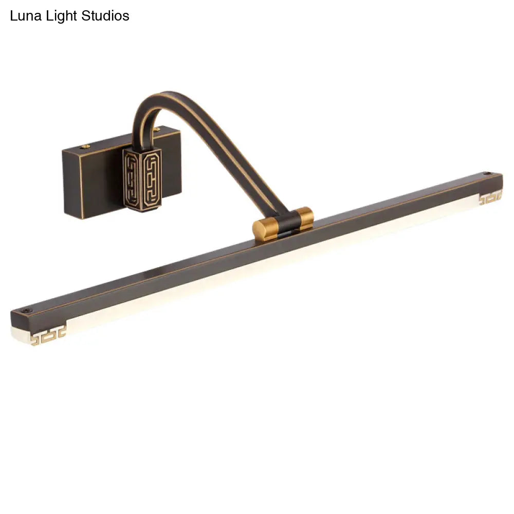 Aplique de pared LED ajustable para tocador - Iluminación tradicional acrílica para baños