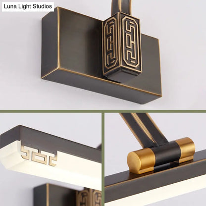 Aplique de pared LED ajustable para tocador - Iluminación tradicional acrílica para baños