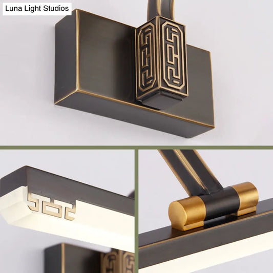 Aplique de pared LED ajustable para tocador - Iluminación tradicional acrílica para baños