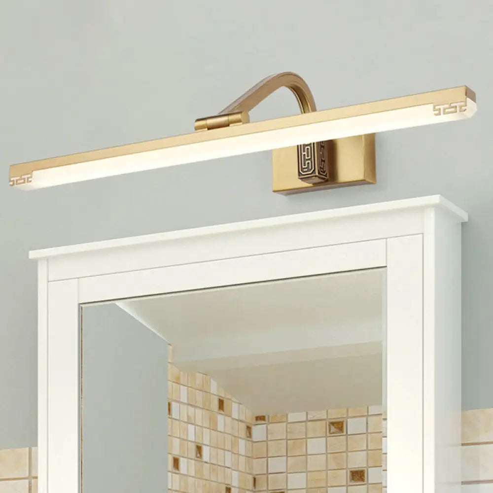 Aplique de pared LED ajustable para tocador - Iluminación tradicional acrílica para baños