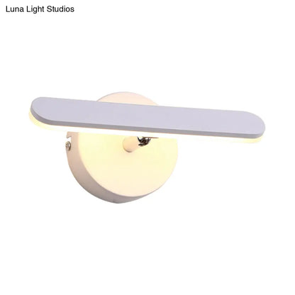 DecorBites™ Adjustable LED Wall Sconce in White for Bedside, Simple Style Metal Lighting