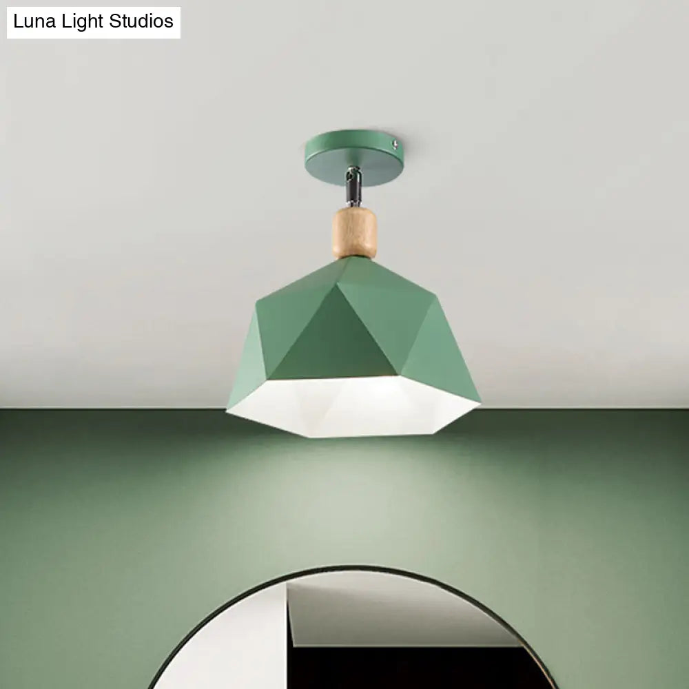DecorBites™ DecorBites™ Adjustable Macaron Hexagon Ceiling Mount Light in Gray/White/Green for Corridor