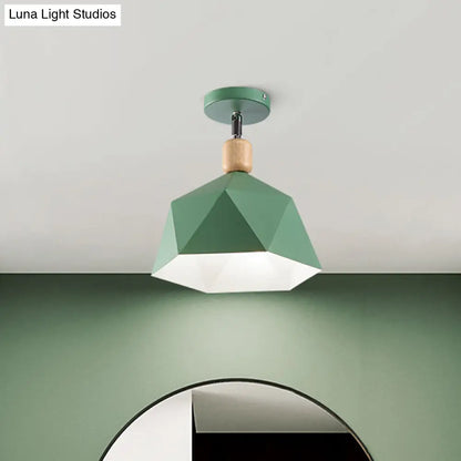 DecorBites™ DecorBites™ Adjustable Macaron Hexagon Ceiling Mount Light in Gray/White/Green for Corridor