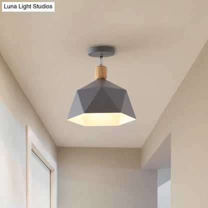 DecorBites™ DecorBites™ Adjustable Macaron Hexagon Ceiling Mount Light in Gray/White/Green for Corridor