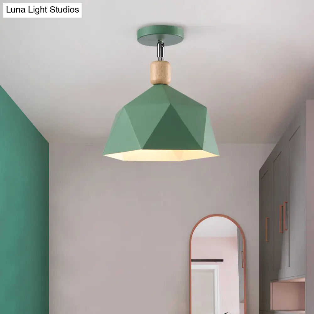 DecorBites™ DecorBites™ Adjustable Macaron Hexagon Ceiling Mount Light in Gray/White/Green for Corridor