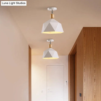 DecorBites™ DecorBites™ Adjustable Macaron Hexagon Ceiling Mount Light in Gray/White/Green for Corridor