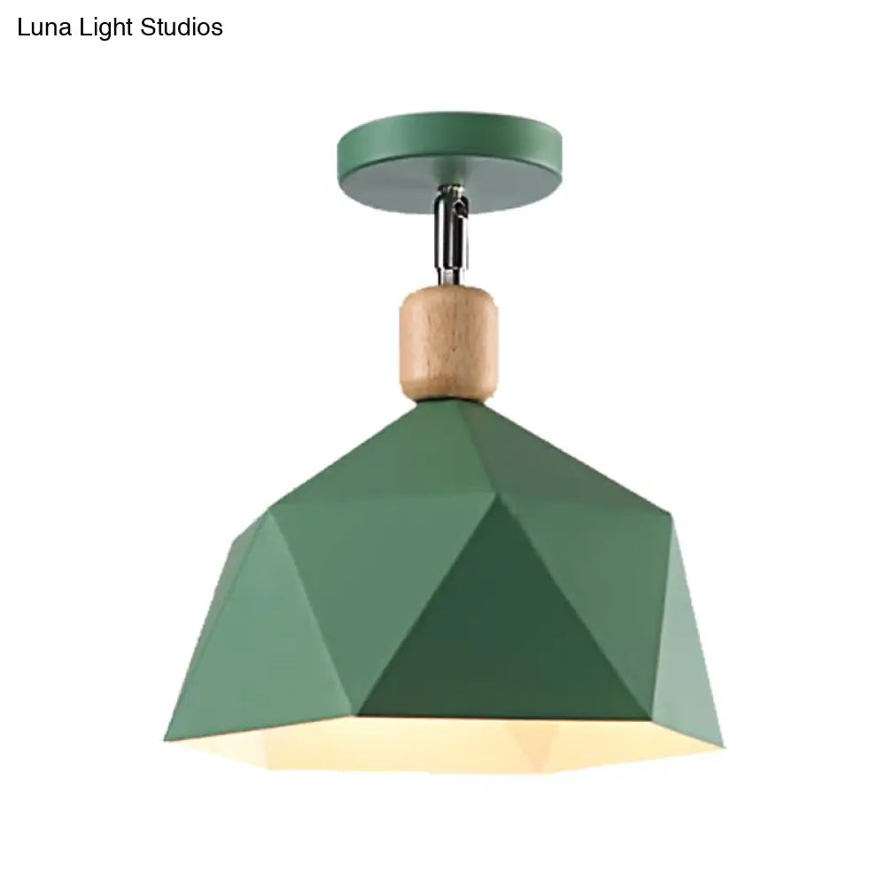 DecorBites™ DecorBites™ Adjustable Macaron Hexagon Ceiling Mount Light in Gray/White/Green for Corridor