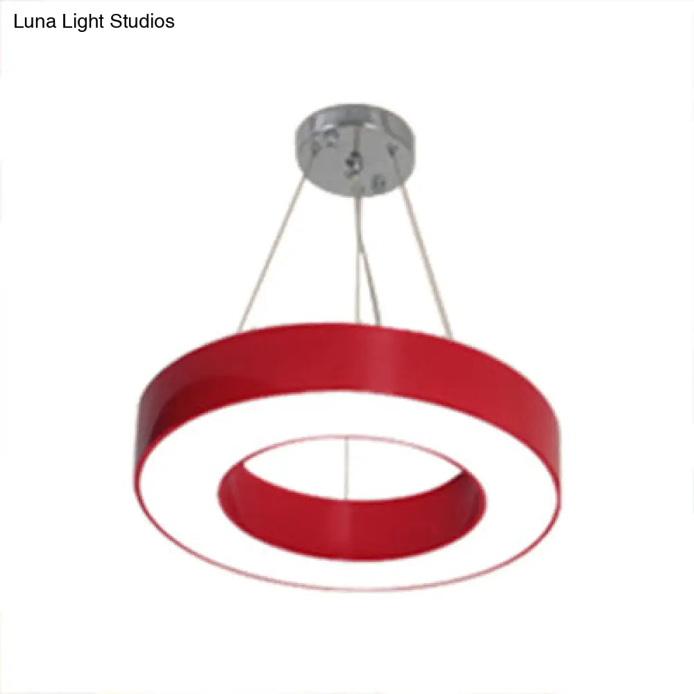 DecorBites™ Adjustable Metal Drum Pendant Light with Integrated LED for Play Room