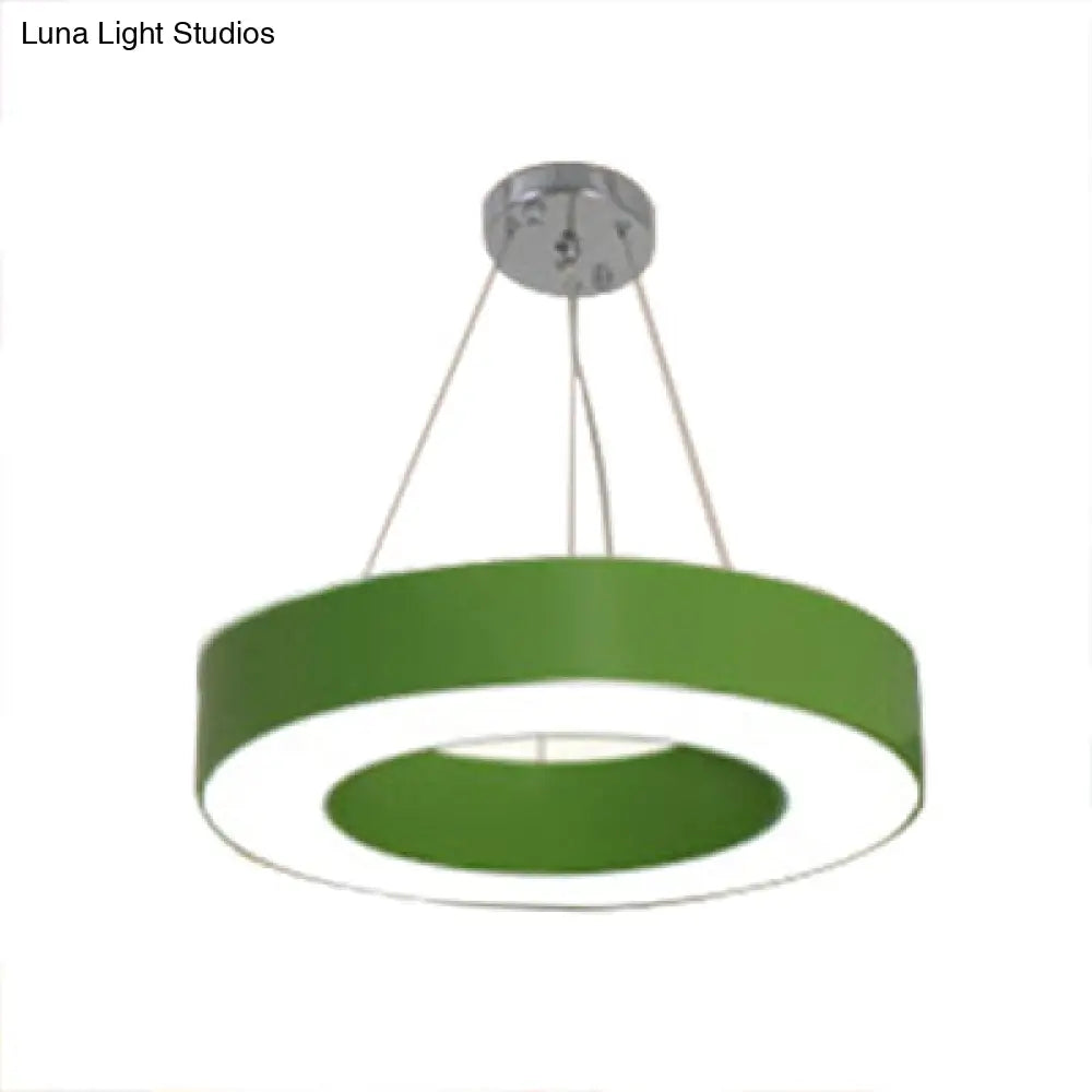 DecorBites™ Adjustable Metal Drum Pendant Light with Integrated LED for Play Room