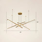 Adjustable Metal Line Art LED Pendant Lamp for Minimalist Bedroom Ceiling