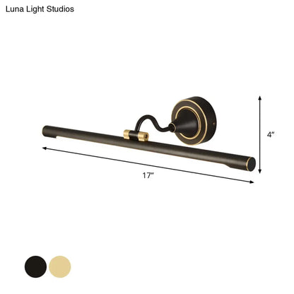 DecorBites™ Adjustable Metal Linear LED Wall Sconce with Black/Gold Finish and Acrylic Shade
