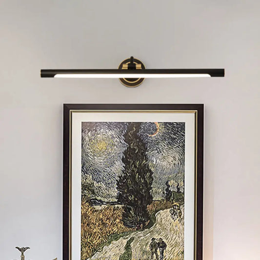 DecorBites™ Adjustable Metal Linear LED Wall Sconce with Black/Gold Finish and Acrylic Shade