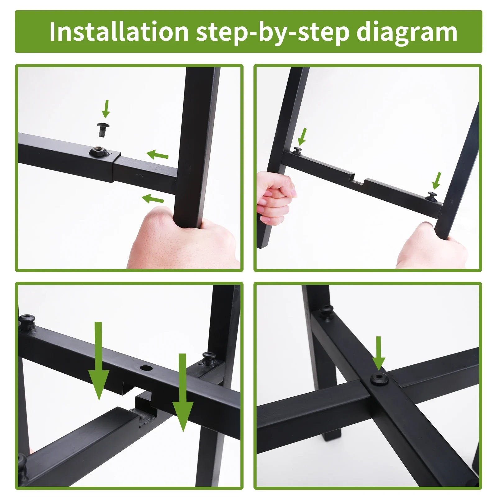 Adjustable Metal Plant Stand for 12-16 Inch Pots - Black