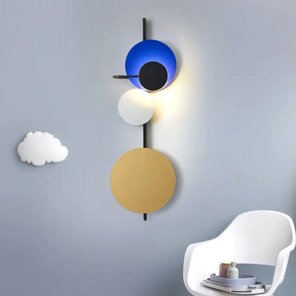 DecorBites™ Adjustable Metallic LED Wall Light: Contemporary Sconce Fixture for Living Room in Red/Pink/Blue