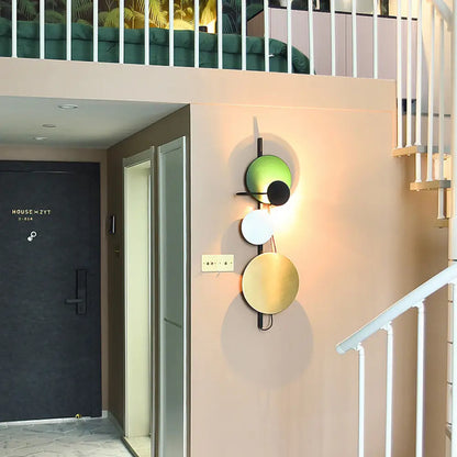 DecorBites™ Adjustable Metallic LED Wall Light: Contemporary Sconce Fixture for Living Room in Red/Pink/Blue