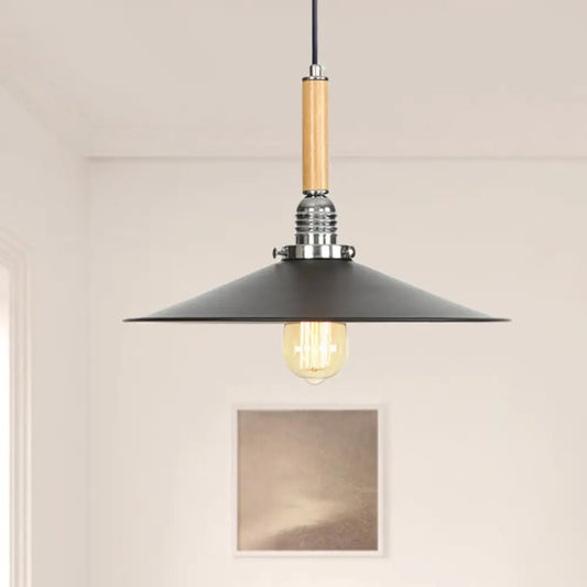 Adjustable Metallic Saucer Pendant Light for Kitchen - Industrial Ceiling Hanging Light with 1 Bulb