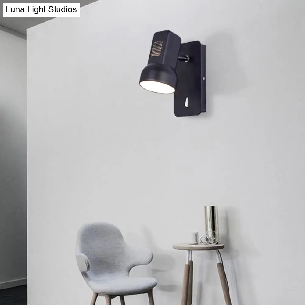 DecorBites™ DecorBites™ Adjustable Modernist Metal Wall Sconce, Black/Yellow, 1-Light Fixture for Living Room (4" W)