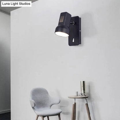 DecorBites™ DecorBites™ Adjustable Modernist Metal Wall Sconce, Black/Yellow, 1-Light Fixture for Living Room (4" W)