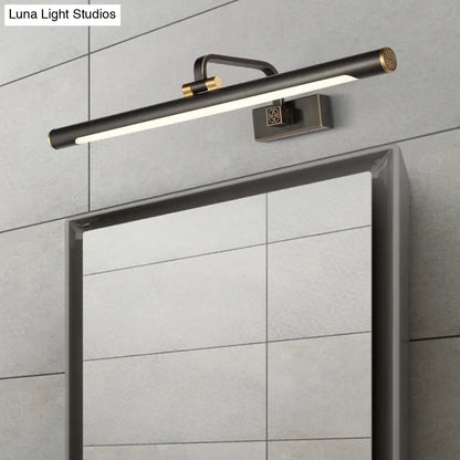 ديكوربايتس™ - إضاءة LED أنبوبية قابلة للتعديل لمرآة الزينة - إضاءة حائط معدنية سوداء تقليدية