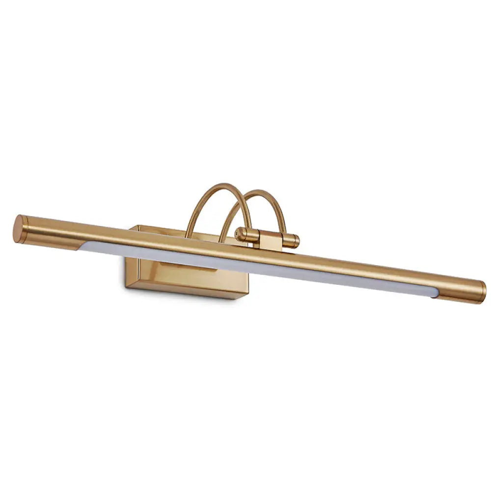 Aplique de pared LED tubular ajustable para tocador, con diseño minimalista y pantalla de plástico