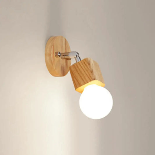 Espejo de tocador de madera ajustable con luz: Aplique moderno para tocador de baño