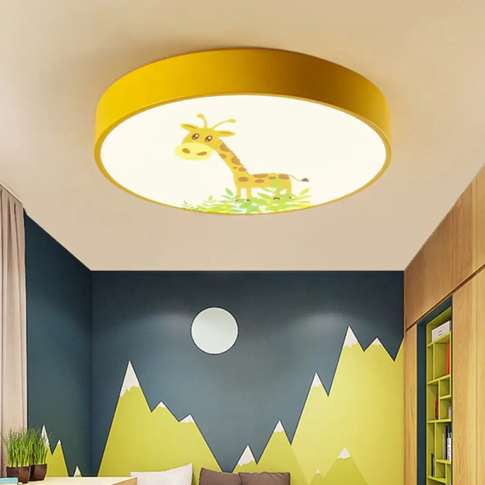 DecorBites™ DecorBites™ Adorable Giraffe-themed Yellow LED Ceiling Mount Light for Baby Bedroom
