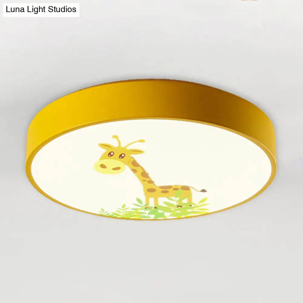 DecorBites™ DecorBites™ Adorable Giraffe-themed Yellow LED Ceiling Mount Light for Baby Bedroom