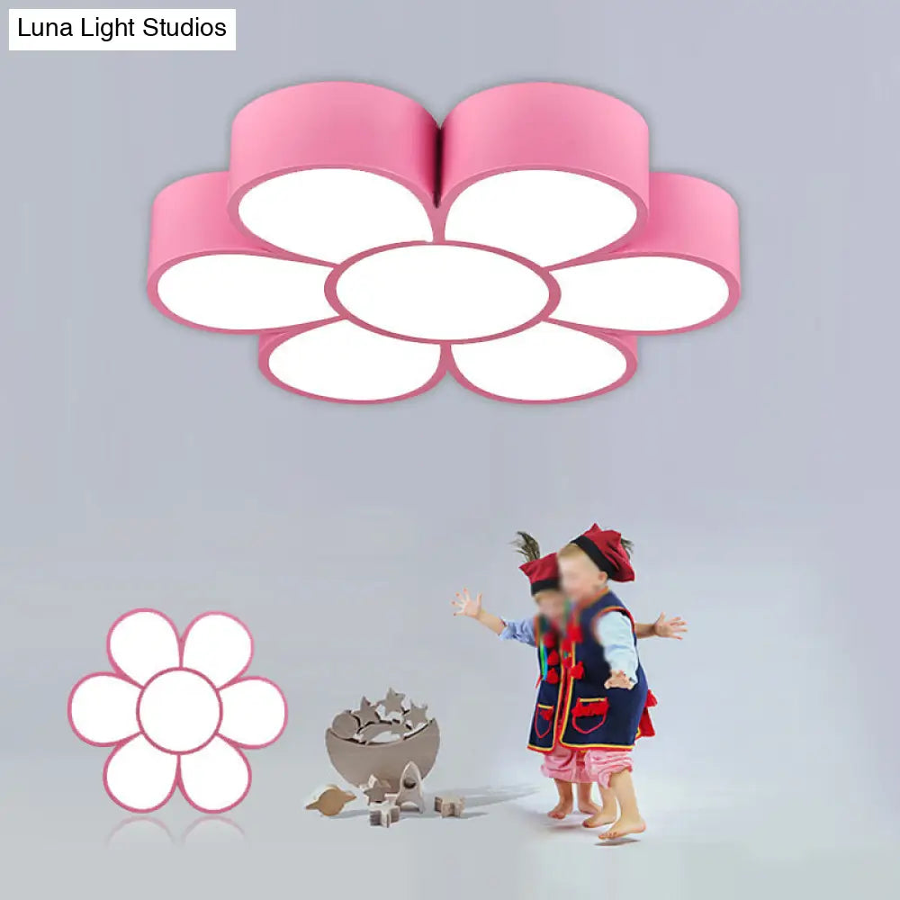 ديكوربايتس™ مصباح سقف LED لغرفة نوم الفتيات مع مصباح معلق على شكل رسوم متحركة وغطاء أكريليك على شكل زهرة