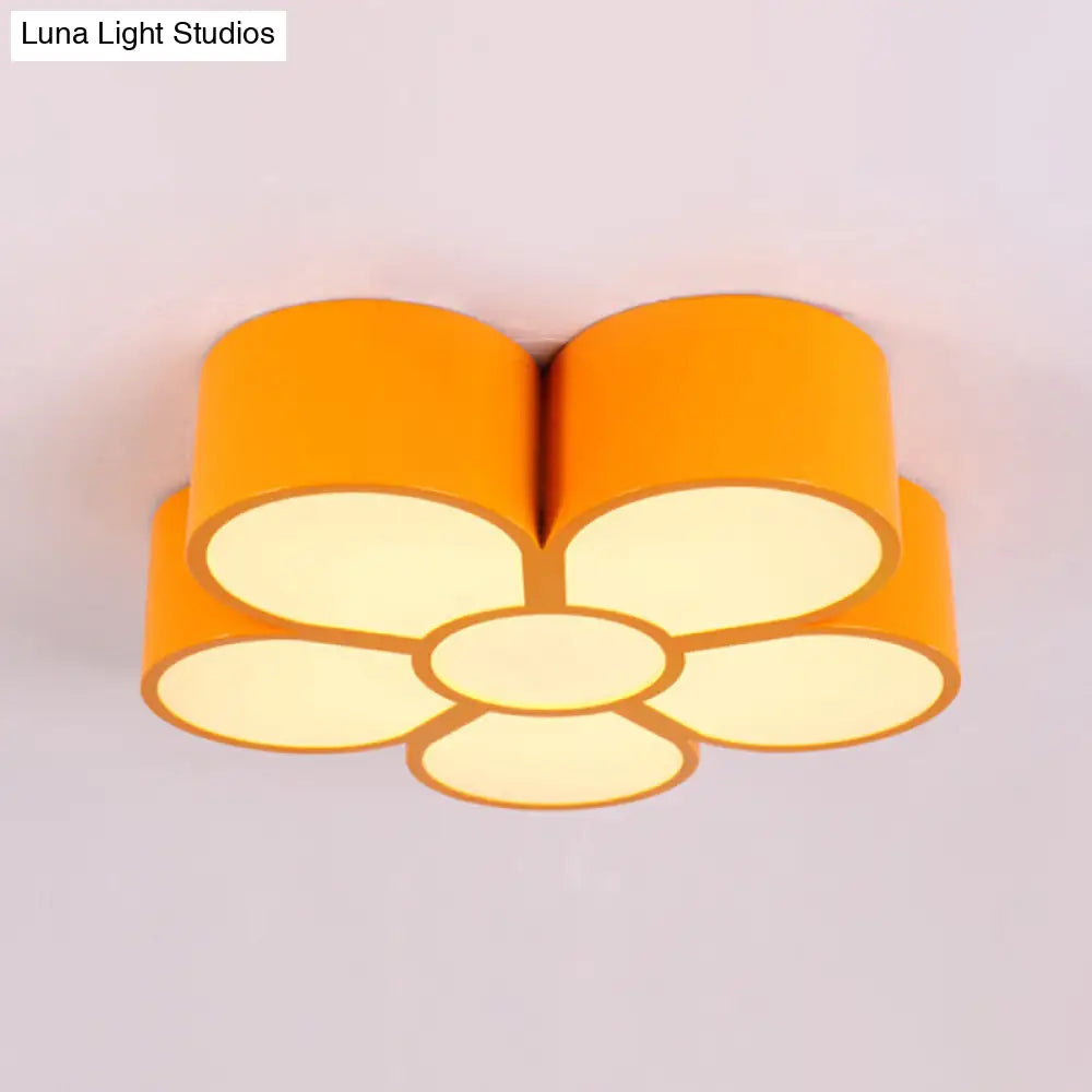 ديكوربايتس™ مصباح سقف LED لغرفة نوم الفتيات مع مصباح معلق على شكل رسوم متحركة وغطاء أكريليك على شكل زهرة