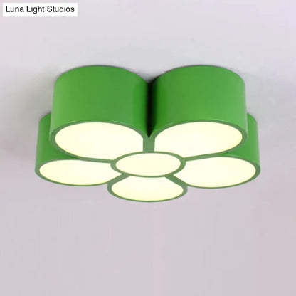 ديكوربايتس™ مصباح سقف LED لغرفة نوم الفتيات مع مصباح معلق على شكل رسوم متحركة وغطاء أكريليك على شكل زهرة