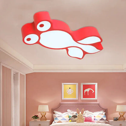DecorBites™ DecorBites™ Adorable Little Goldfish Ceiling Light: Acrylic LED Flush Mount for Kids' Bedrooms