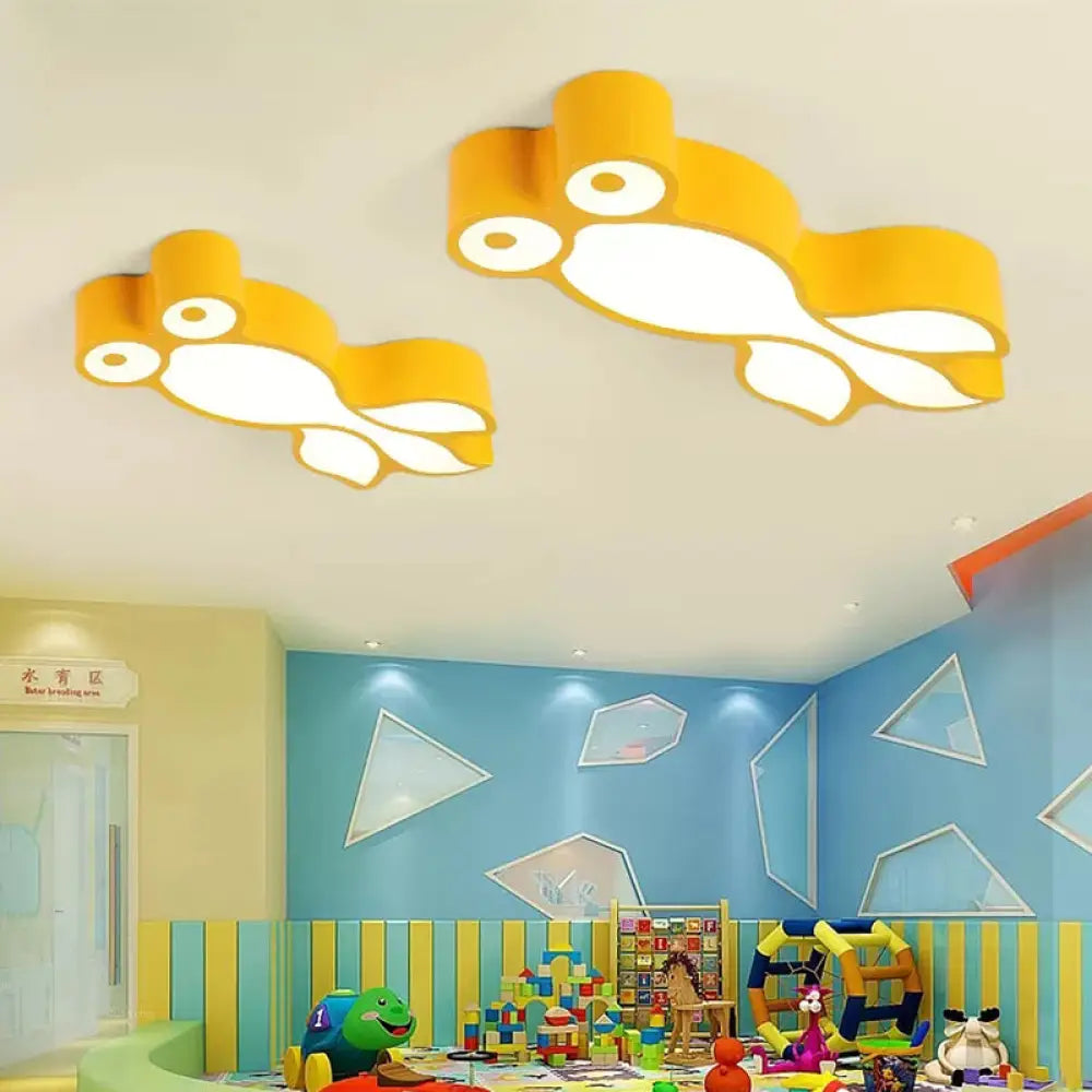 DecorBites™ DecorBites™ Adorable Little Goldfish Ceiling Light: Acrylic LED Flush Mount for Kids' Bedrooms