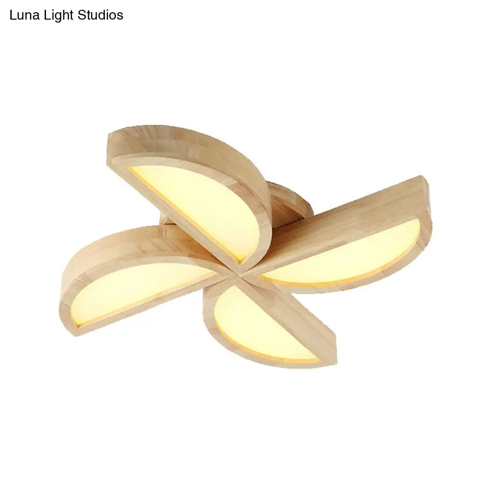 DecorBites™ DecorBites™ Adorable Wood Toy Windmill Ceiling Light for Kids' Bedroom