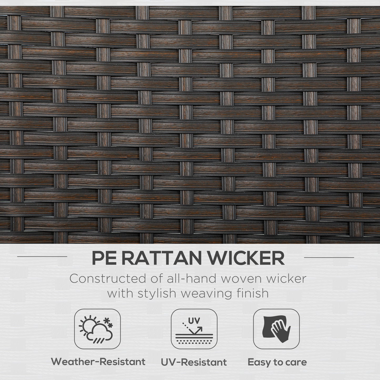 3-Seater Outdoor Sofa w/ 4" Thick Cushions