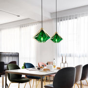 Gold Stained Glass Chandelier For Entryways